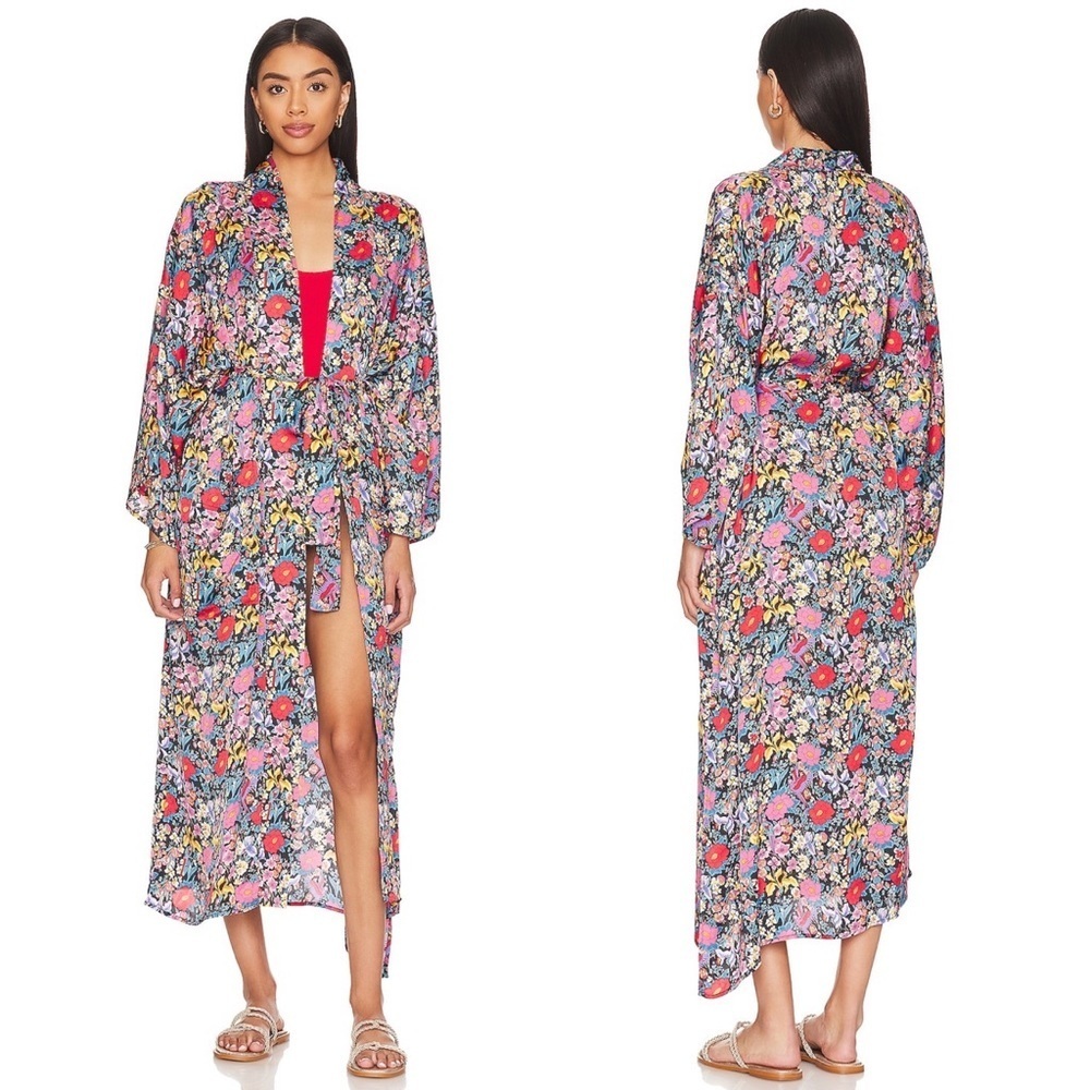 Nwt Spell & The Gypsy X Revolve Last Drinks Floral Maxi Robe M/L - Picture 4 of 7